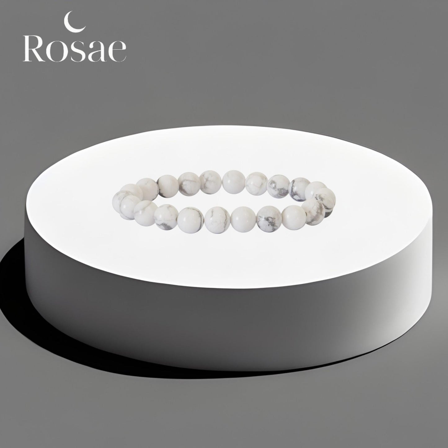 Bracelet Howlite Blanche 8 mm – Pierre d’Apaisement, Sérénité & Équilibre Émotionnel