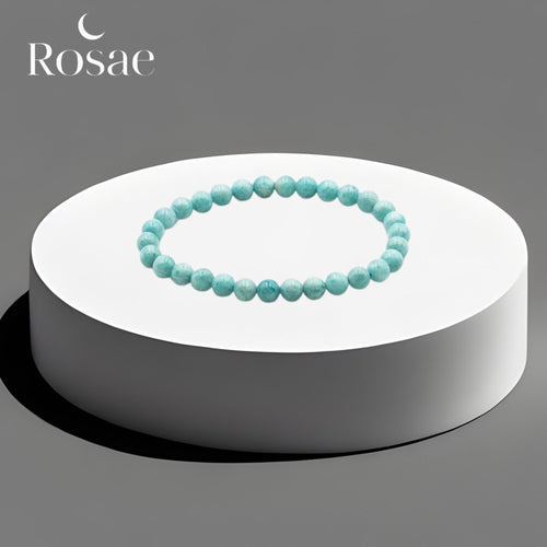 Bracelet Amazonite Brésil 6 mm – Sérénité, Énergie Positive & Pierre Naturelle