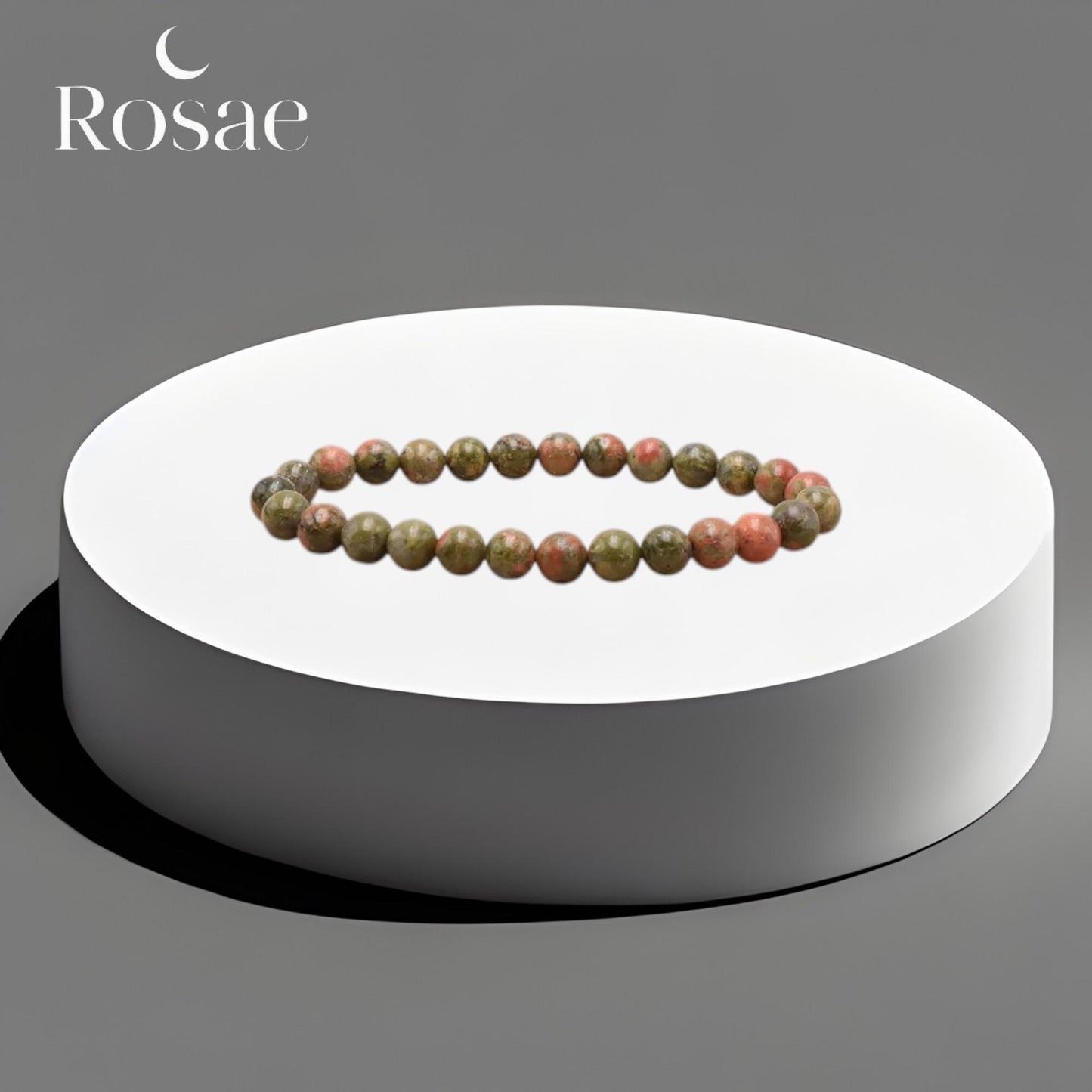 Bracelet Unakite 6 mm – Pierre d’Équilibre Émotionnel & Guérison Intérieure