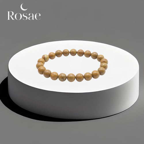 Bracelet Bois Fossile 8 mm – Ancrage, Énergie Positive & Pierre Naturelle